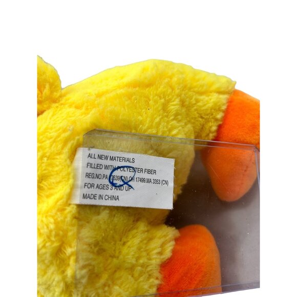 Inter-American Easter Chick Duck Plush 10” Yellow w/ Green White Tie - Picture 5 of 7